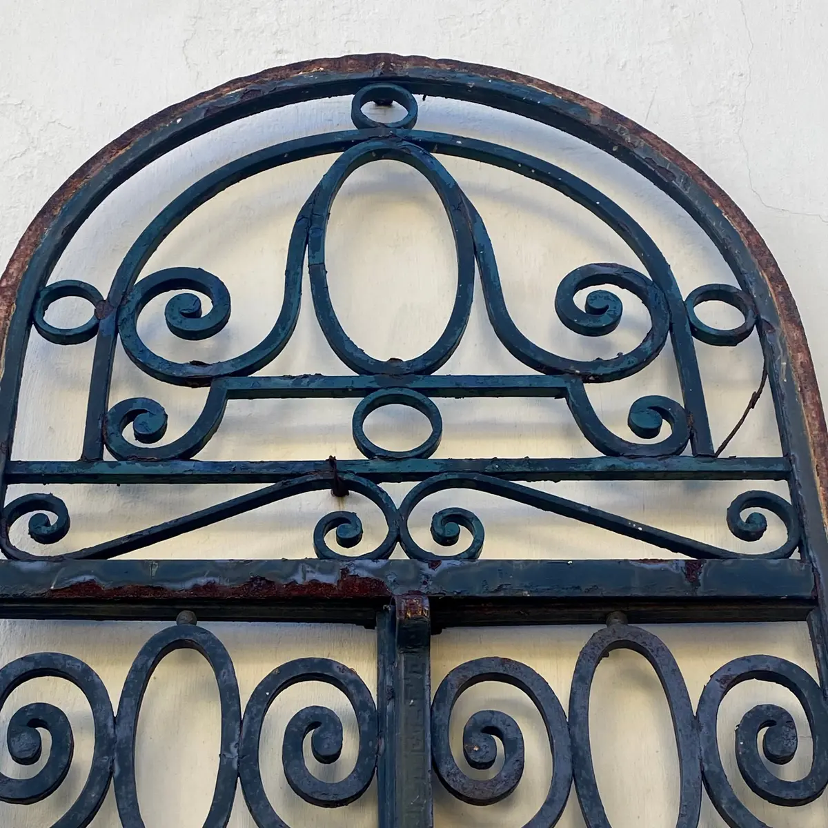 Antique Arched Forged Steel Gate - Sold 2