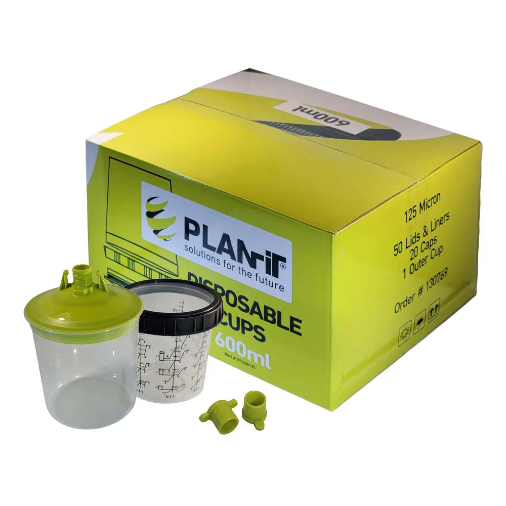 Planit Disposable Lids & Liners Kit 180Ml 125Um Filters Pps Cups 1