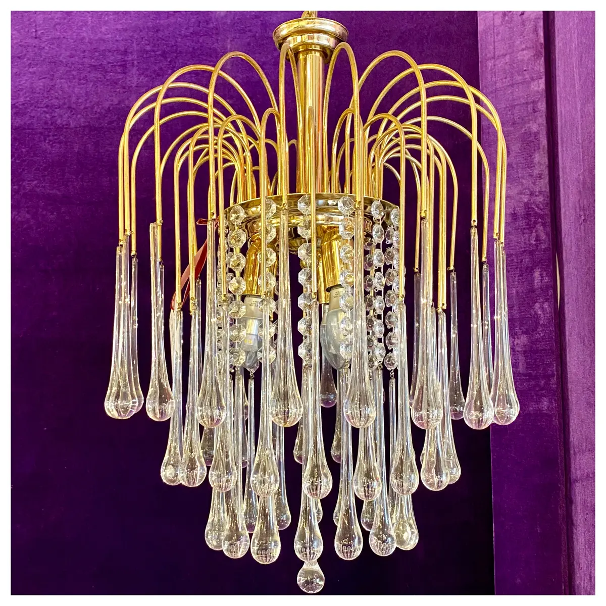 A 1970'S Fireworks Chandelier, Attributed To Venini - Sold 1