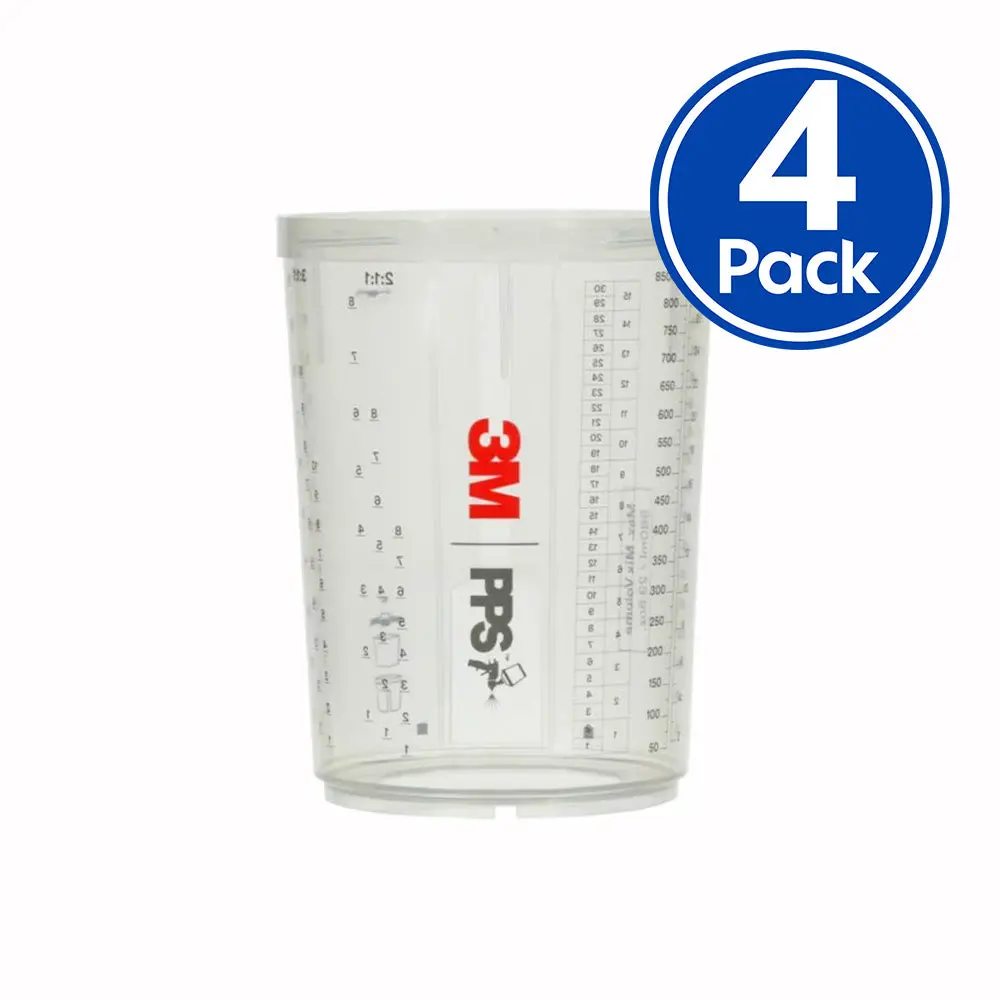 3M 26023 Pps Series 2.0 Hard Cups Large 850Ml X 4 Pack Box 1