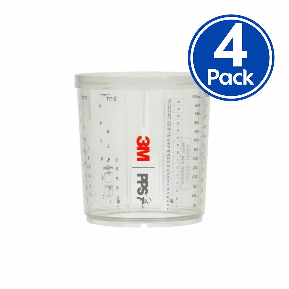 3M 26001 Pps Series 2.0 Hard Cups Standard 650Ml X 4 Pack Box 1