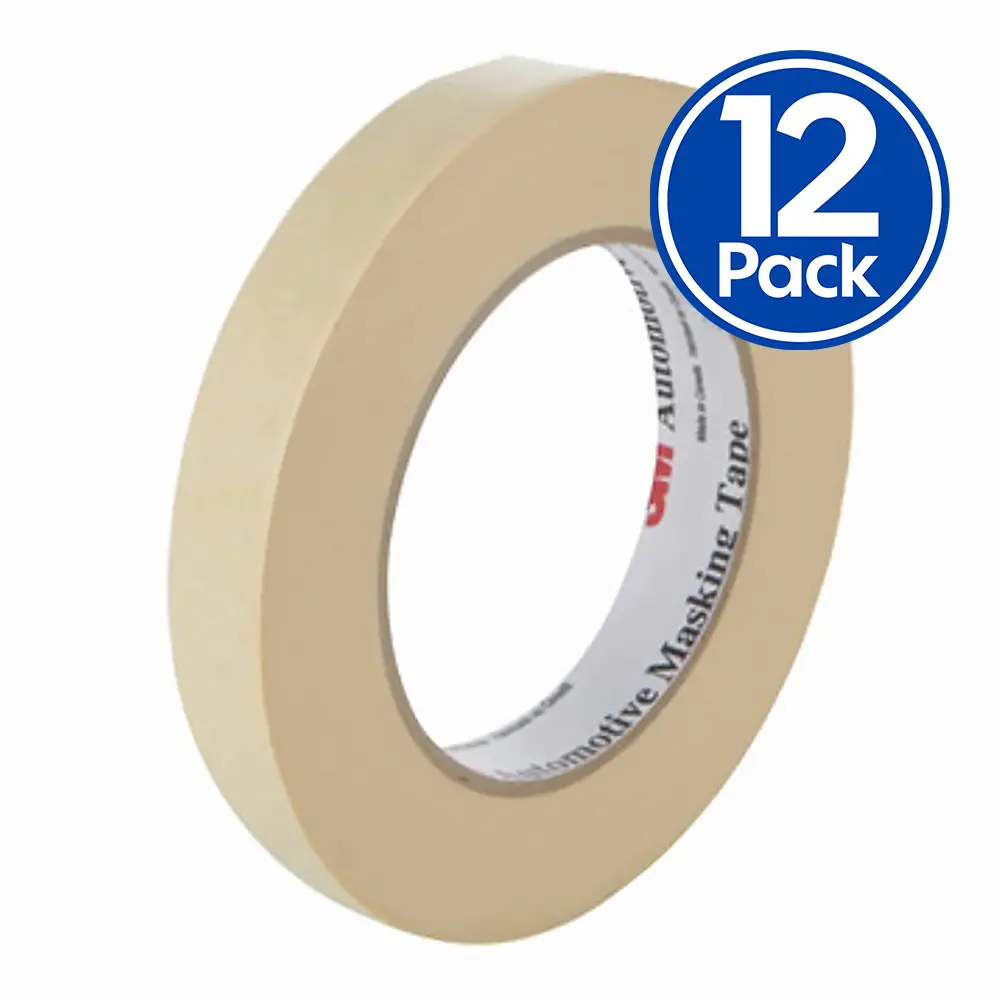 3M 06546 Automotive General Purpose Masking Tape 24Mm X 55M X 12 Pack 1