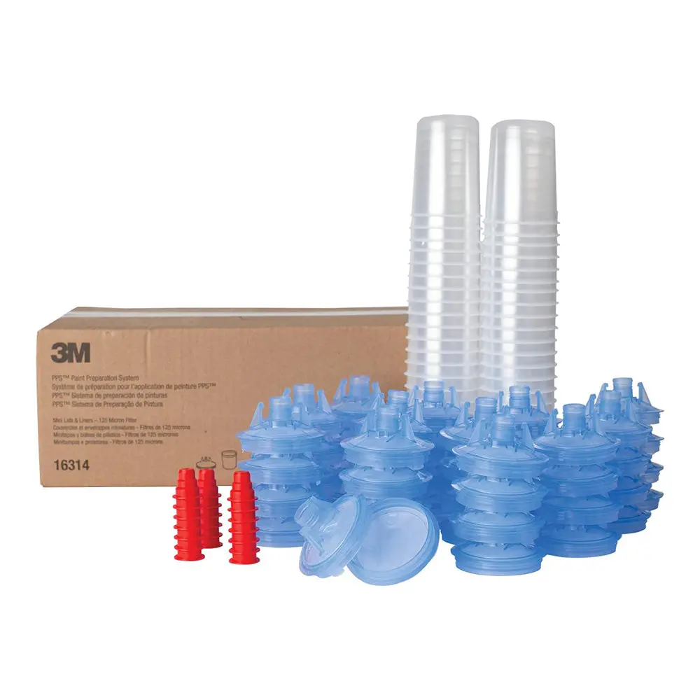 3M 16314 Pps Lids & Liners Kit Mini 200Ml 125 Micron X 50 Pack Box 1