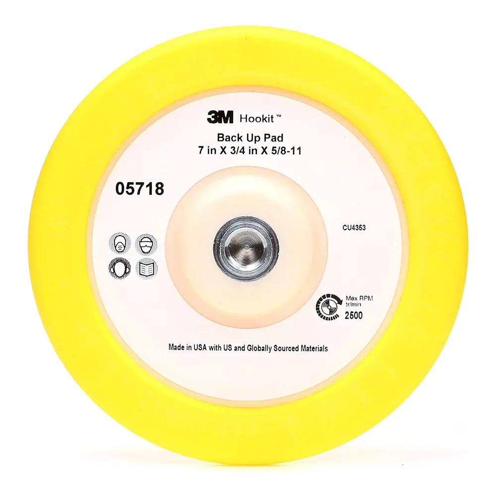 3M 05718 Hookit Back Up Pad 7" X 3/4" X 5/8" No Hole Abrasives Perfect-It 1