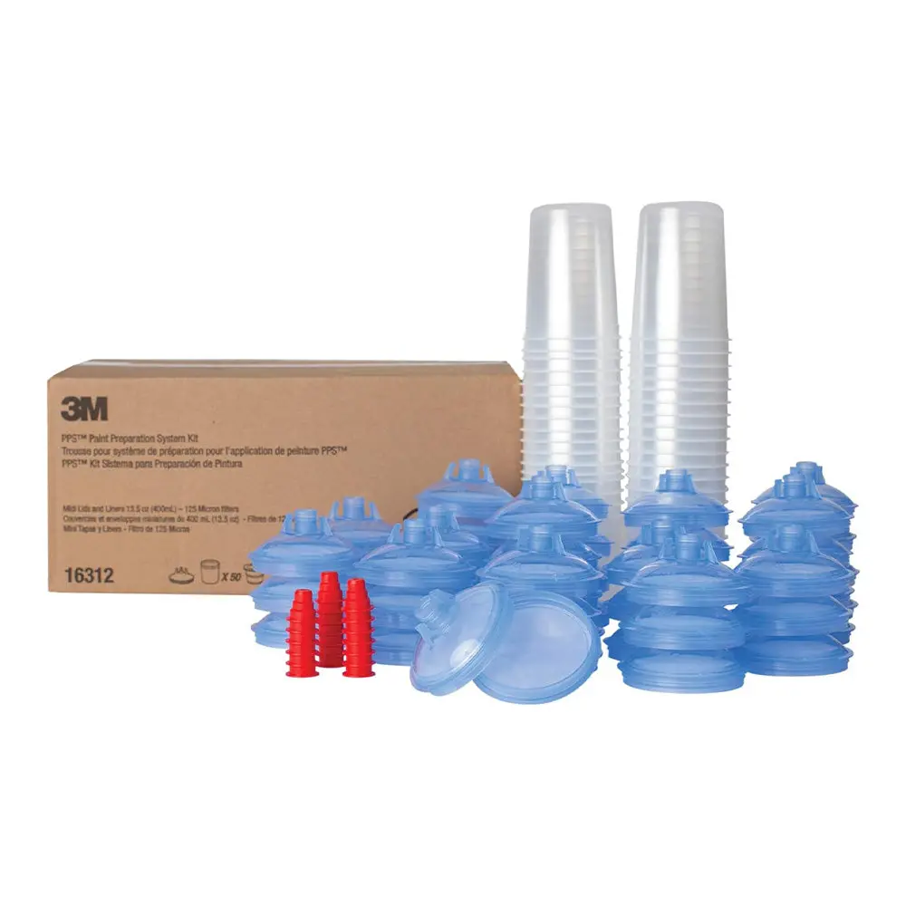 3M 16312 Pps Lids & Liners Kit Midi 400Ml 125 Micron X 50 Pack Box 1