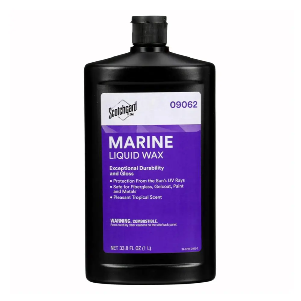3M 09062 Scotchgard Marine Liquid Wax 1L Boat Yacht High Gloss 1