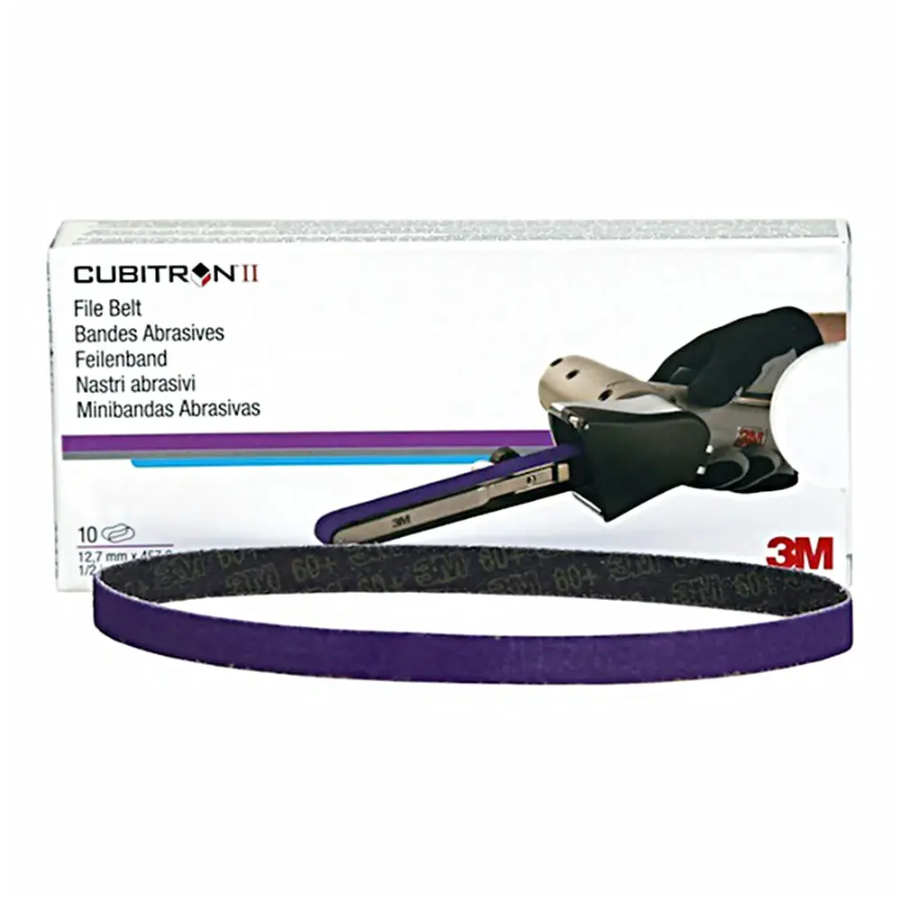 3M 33446 Cubitron Ii File Sanding Belt 80 Grit 457Mm X 13Mm X 10 Pack Box 1