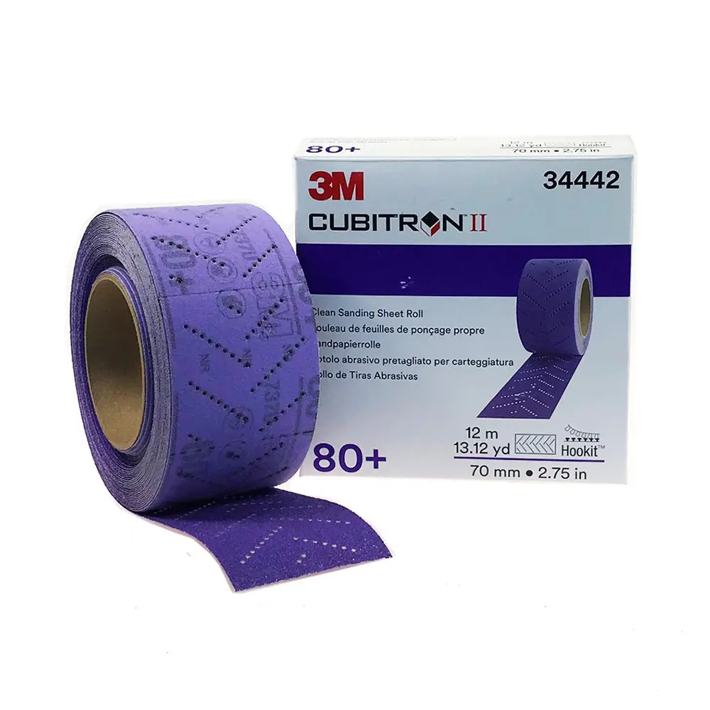 3M 34442 Cubitron Ii Clean Sanding Sheet Roll 80 Grit 70Mm X 12M Hookit 1