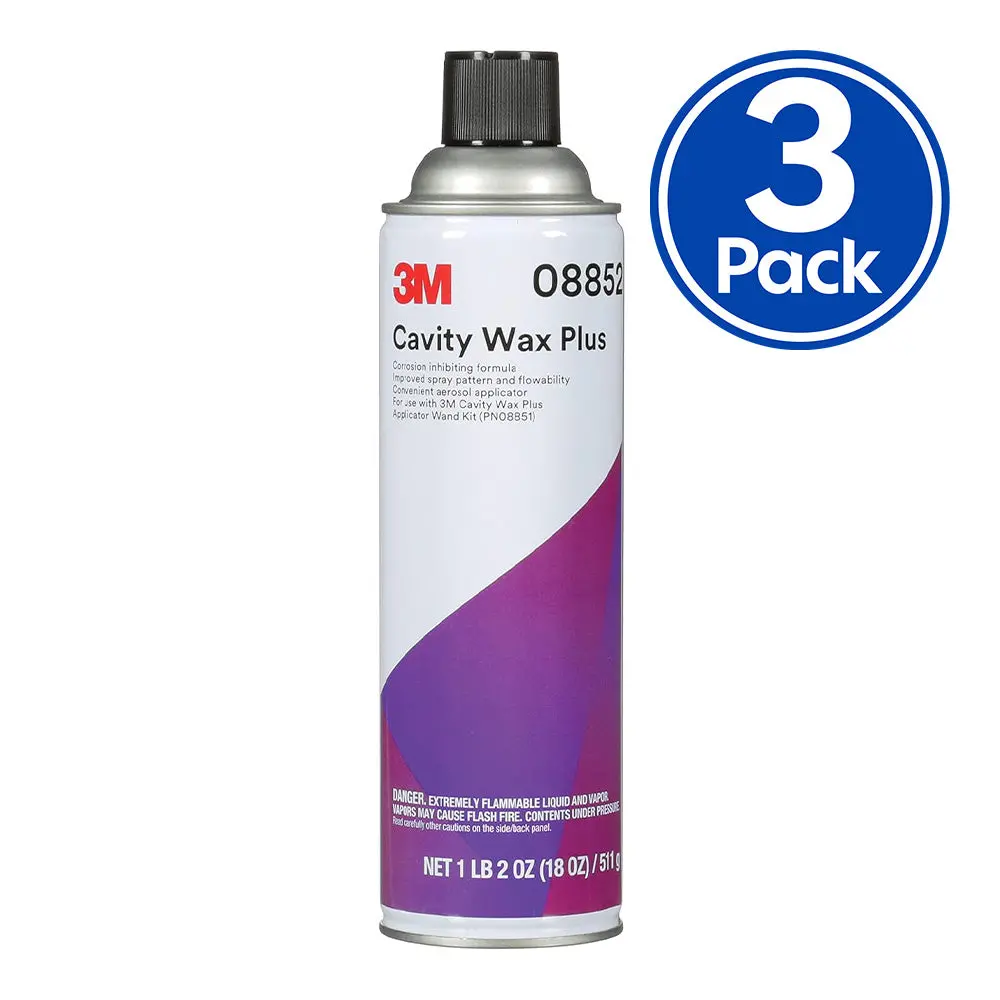 3M 08852 Cavity Wax Plus 511G Aerosol X 3 Pack Interior Corrosion Prevention 1