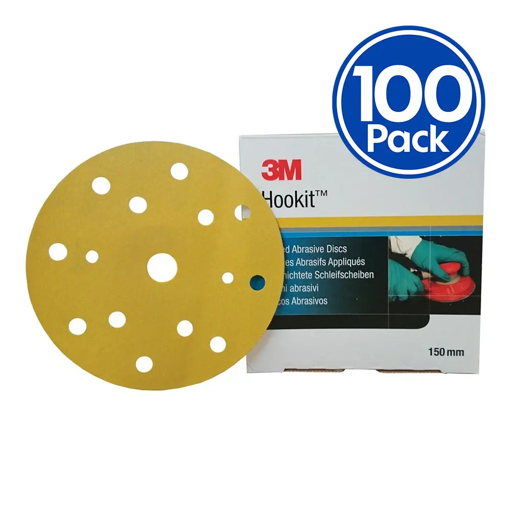 3M Hookit Gold Abrasive Sanding Disc 236U 150Mm 6" X 100 Pack Box Sandpaper 1