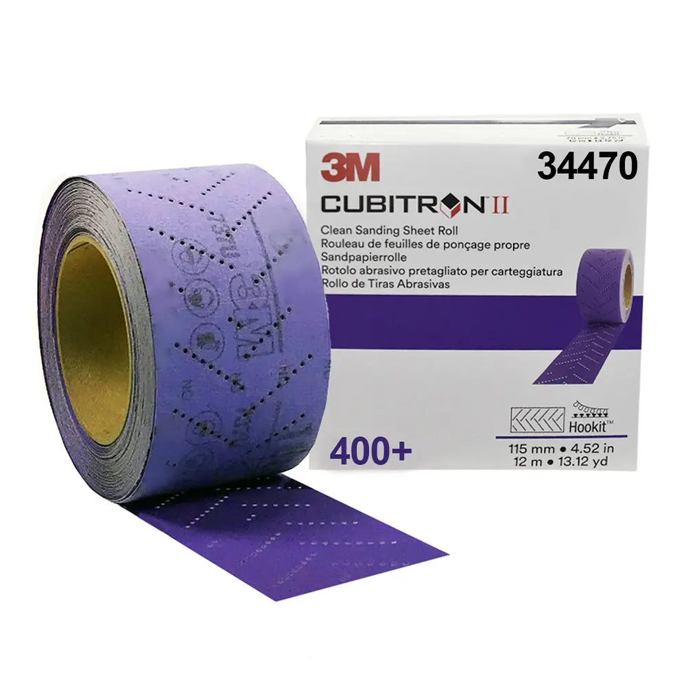 3M 34470 Cubitron Clean Sanding Sheet Roll 400 Grit 115Mm X 12M 1
