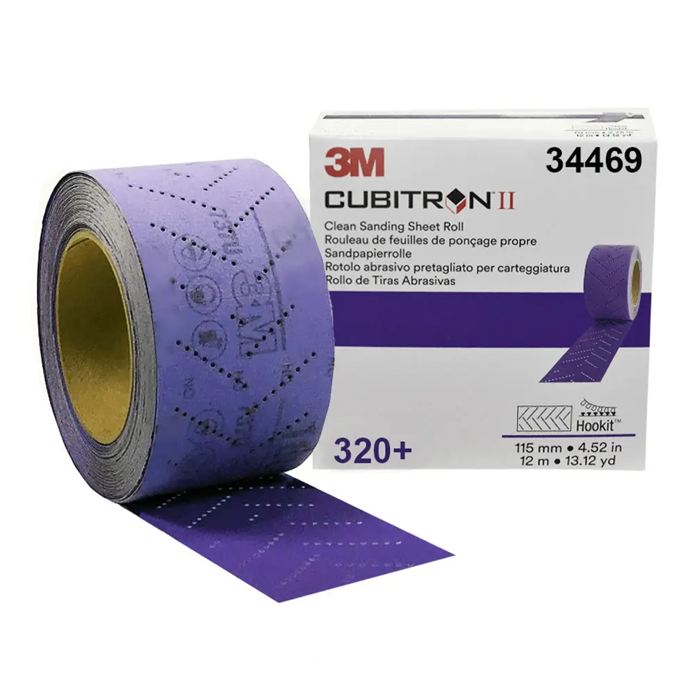 3M 34469 Cubitron Clean Sanding Sheet Roll 320 Grit 115Mm X 12M 1