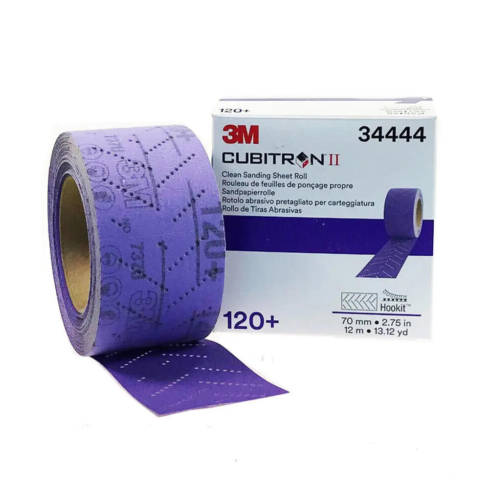 3M 34444 Cubitron Ii Clean Sanding Sheet Roll 120 Grit 70Mm X 12M Hookit 1