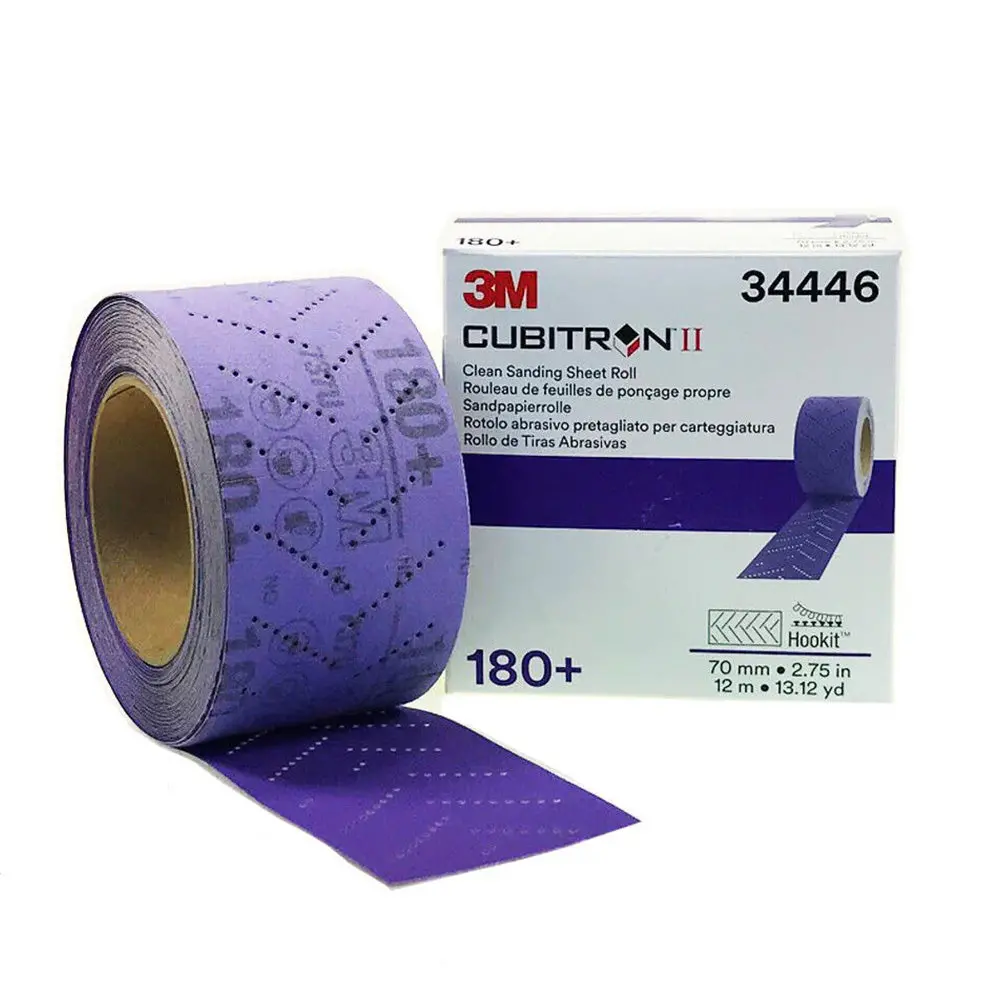 3M 34446 Cubitron Ii Clean Sanding Sheet Roll 180 Grit 70Mm X 12M Hookit 1