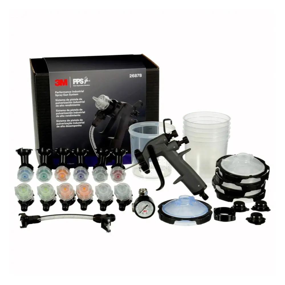 3M 26878 Performance Industrial Spray Gun System Kit Gravity Pressure Marine Cup 1