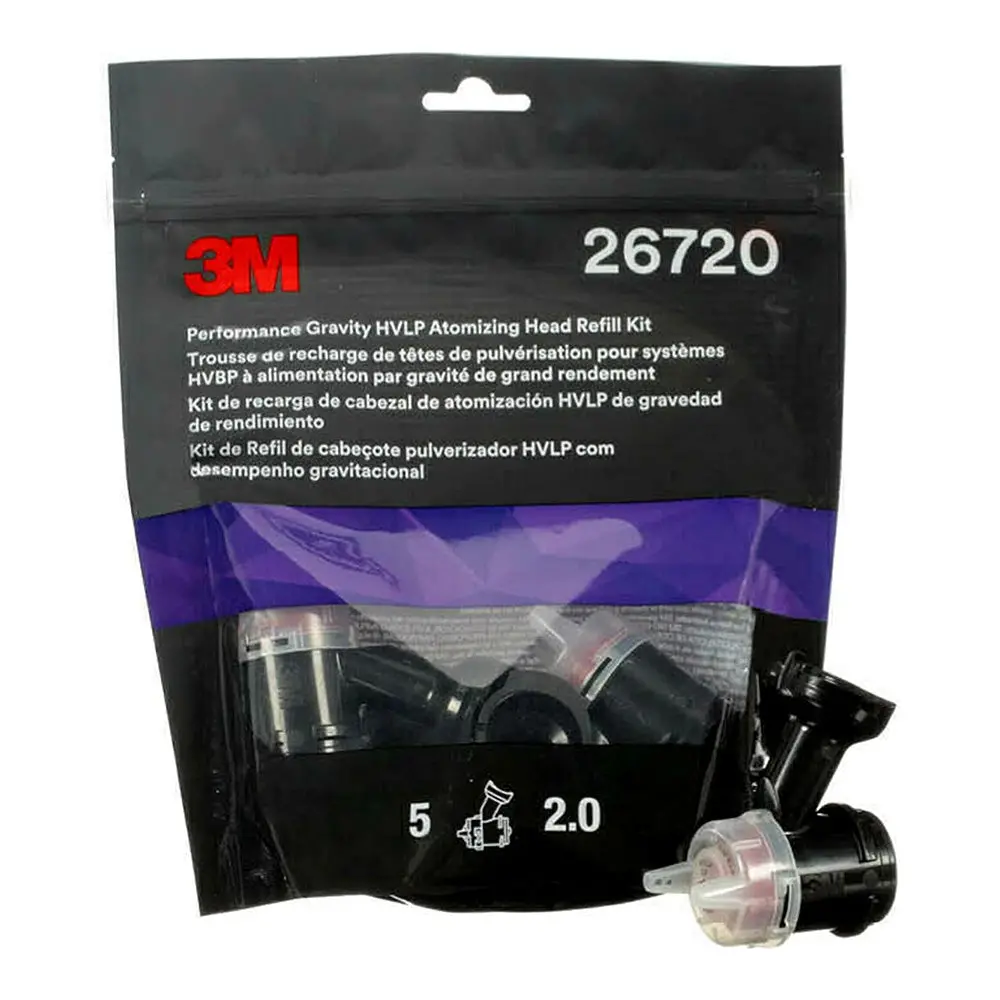3M 26720 Performance Gravity Hvlp Atomizing Head Refill 2.0Mm X 5 Pack 1