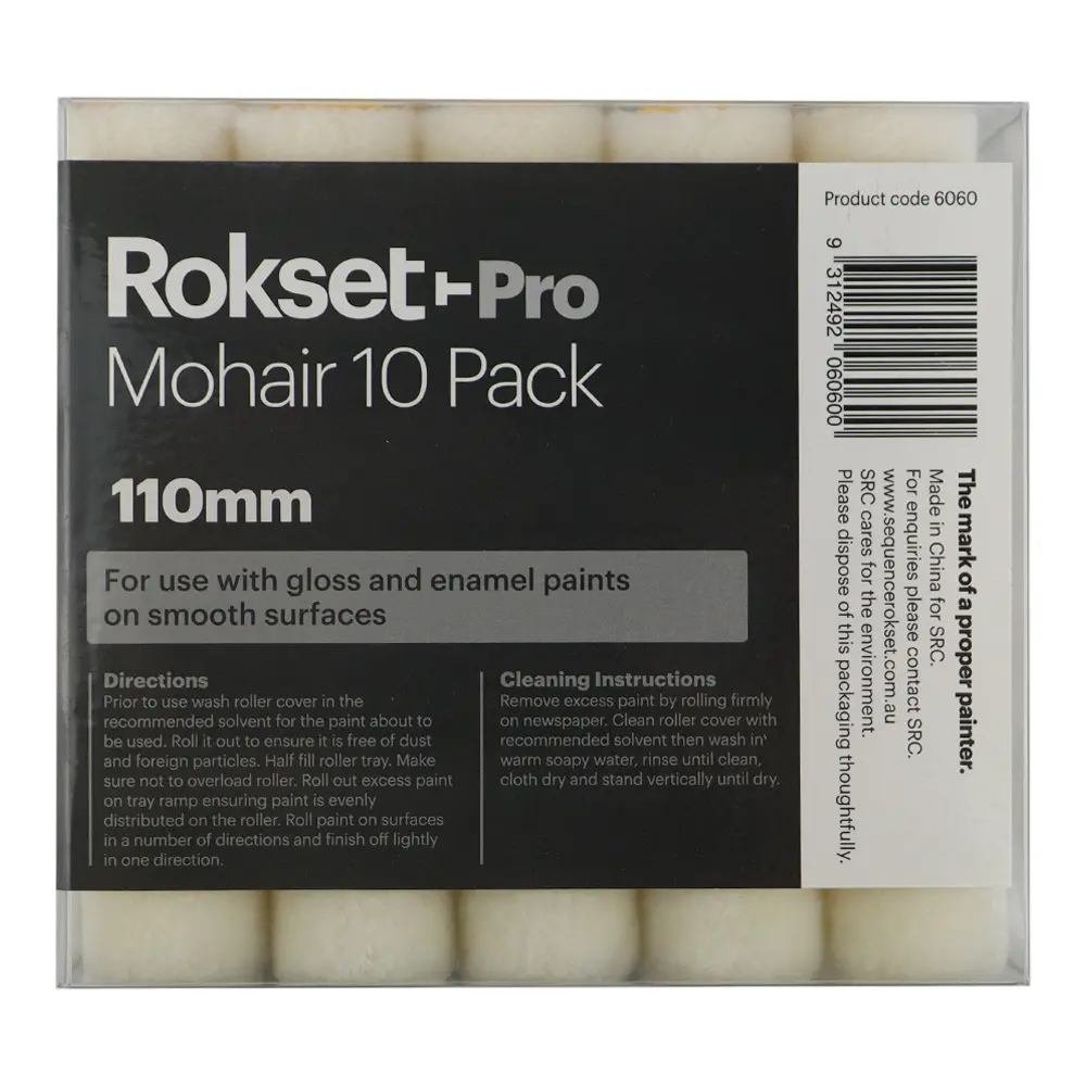 Rokset Pro Mohair 110Mm Roller Covers 10 Pack Refill Marine Industrial Concrete 1