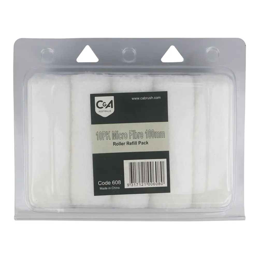 C&A Microfibre 100Mm Roller Covers 10 Pack Refill 1