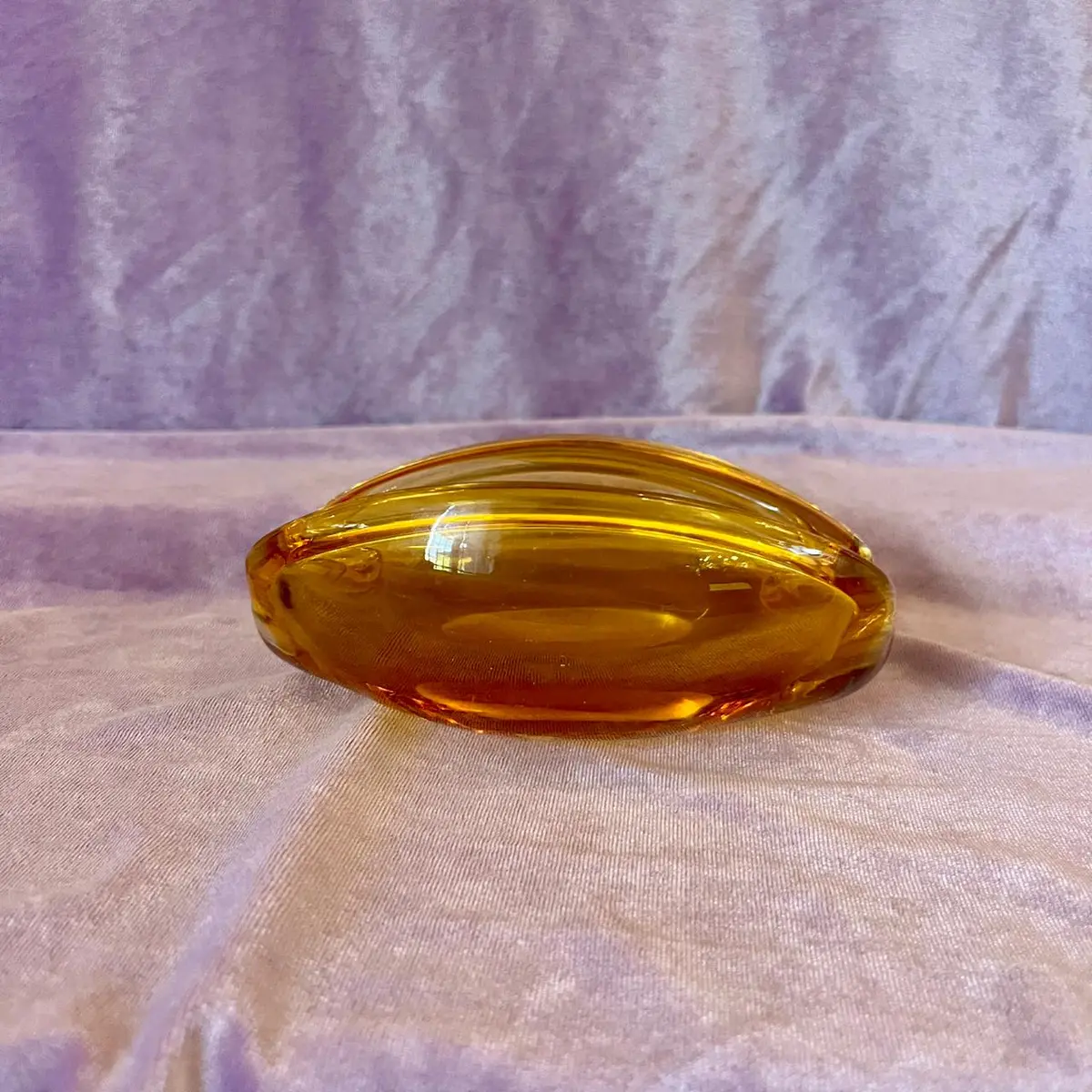 Murano Amber Sommerso Ashtray 1