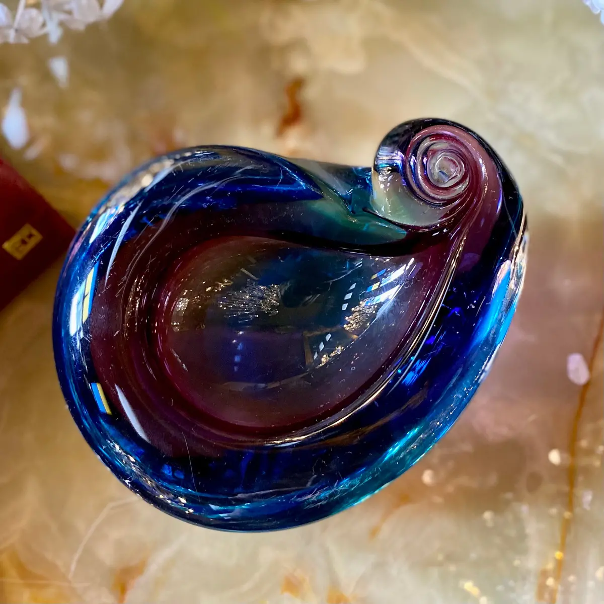 Gorgeous Spiral Shell Murano Ashtray - Sold 1