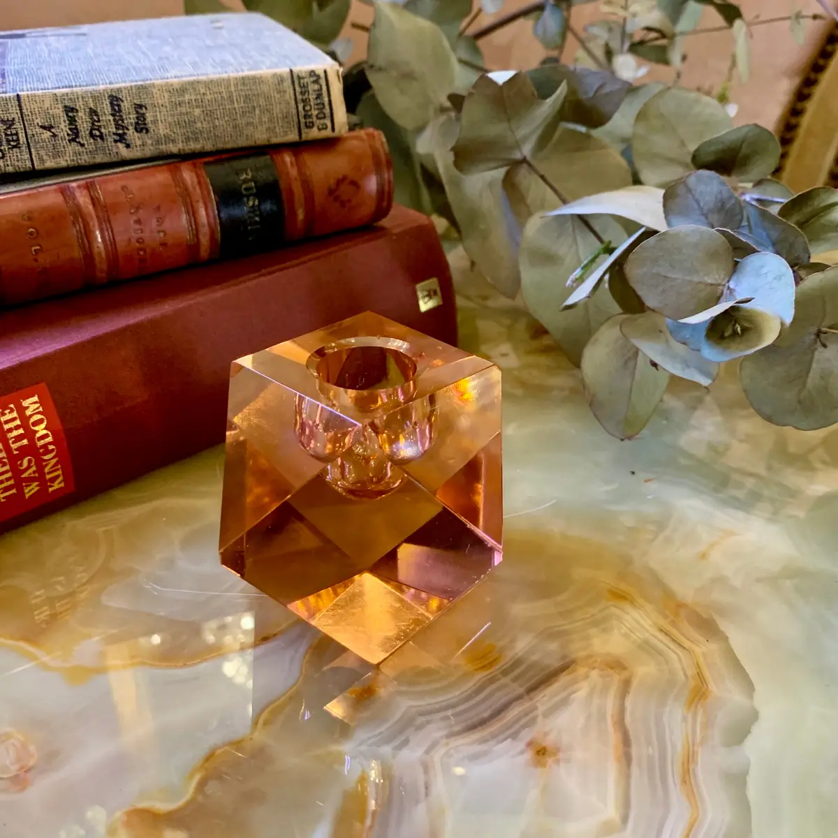 Rose Gold Geometric Murano Holder - Sold 1