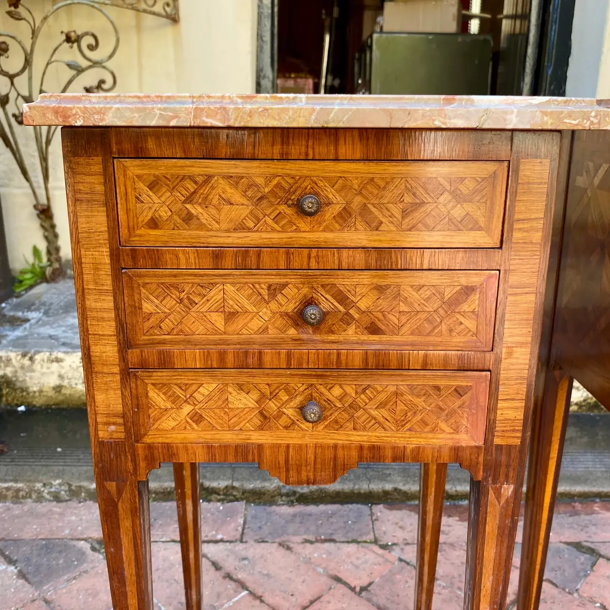 Pair Of Antique French Cherry Wood Pedestals - Sold 2