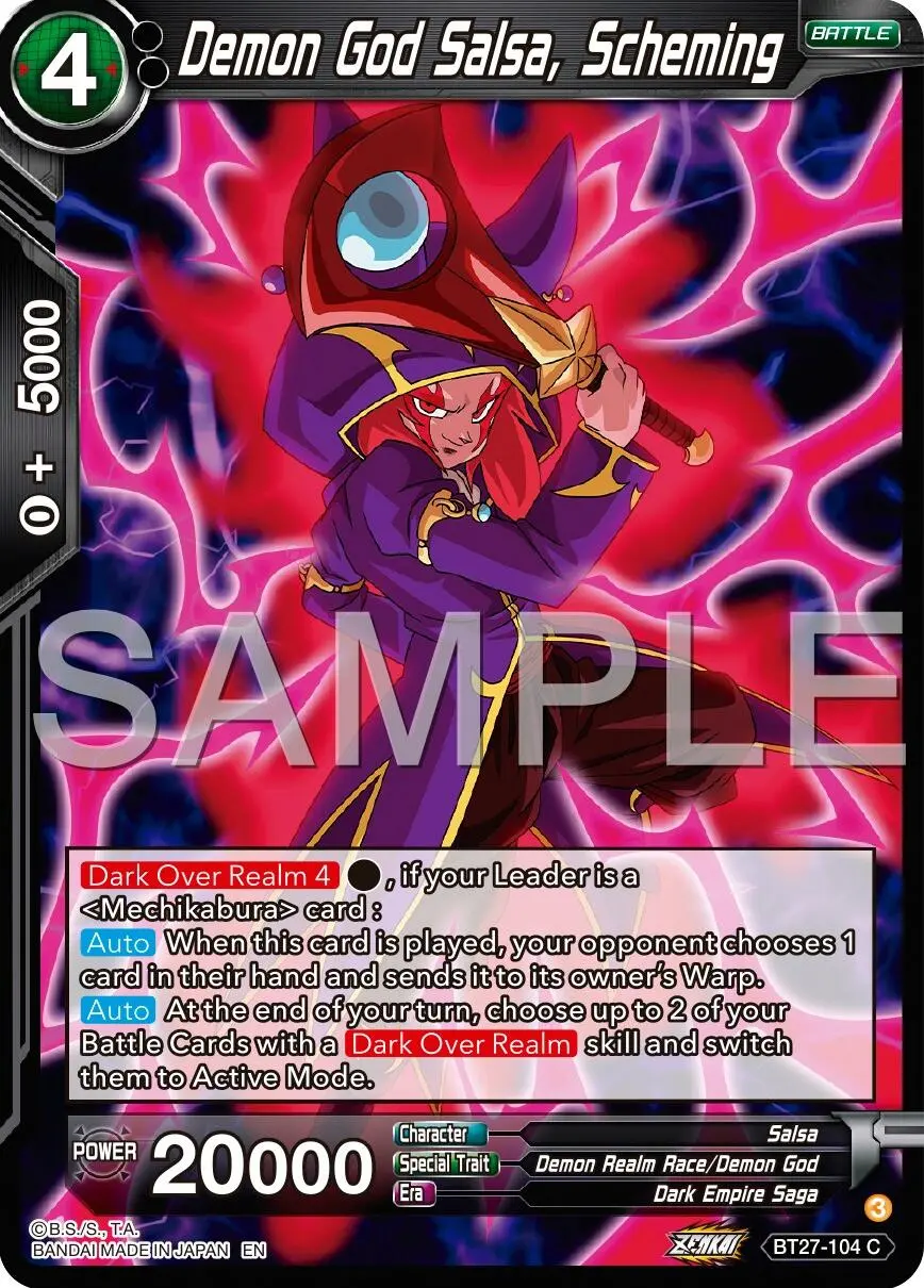 Demon God Salsa, Scheming (Bt27-104) [History Of Z] 1
