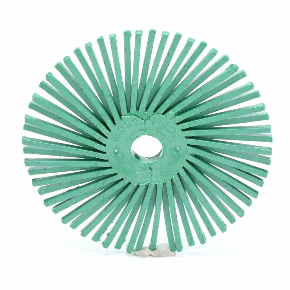 3M Scotch-Brite Radial Bristle Brush Green 75Mm X 10Mm P50 Grit Abrasive Disc 1