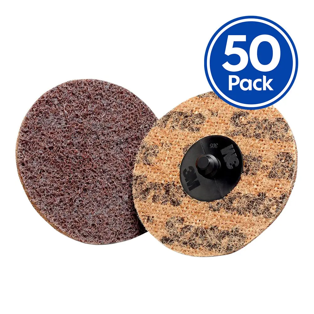 3M Scotch Brite Roloc Surface Conditioning Disc 50Mm Brown Coarse X 50 Pack 1