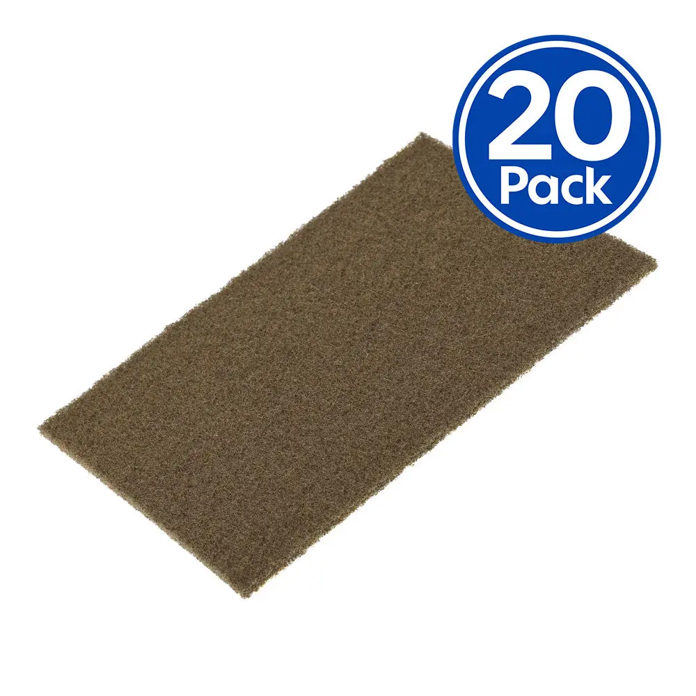 3M 7440 Scotch Brite Heavy Duty Brown Hand Pad 150Mm X 230Mm X 20 Pack Box 1