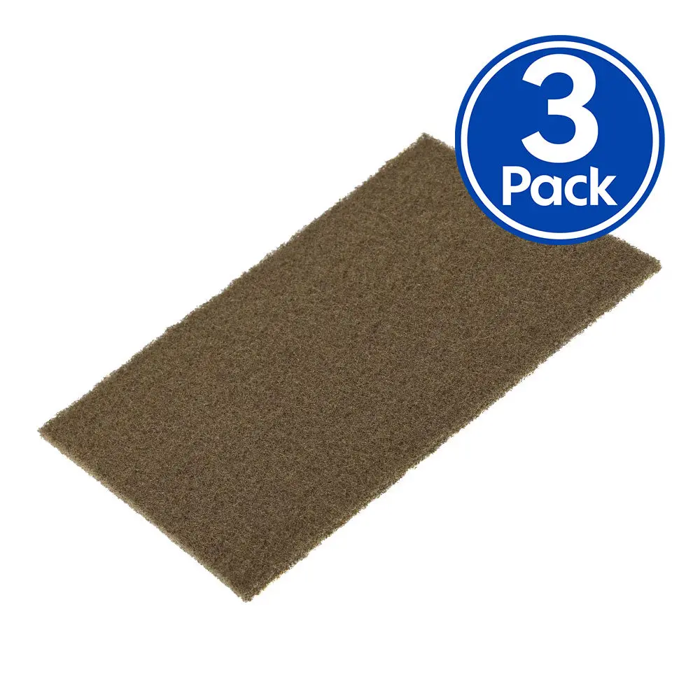 3M 7440 Scotch Brite Heavy Duty Tan Hand Pad 150Mm X 230Mm X 3 Pack 1