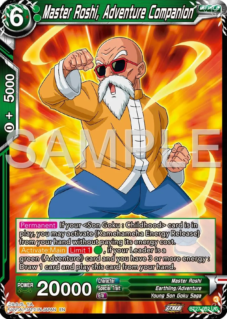 Master Roshi, Adventure Companion (Bt27-052) [History Of Z] 1