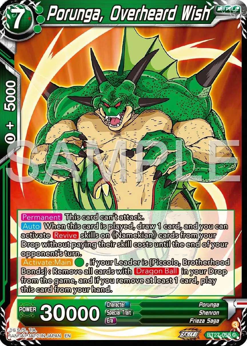 Porunga, Overheard Wish (Bt27-058) [History Of Z] 1