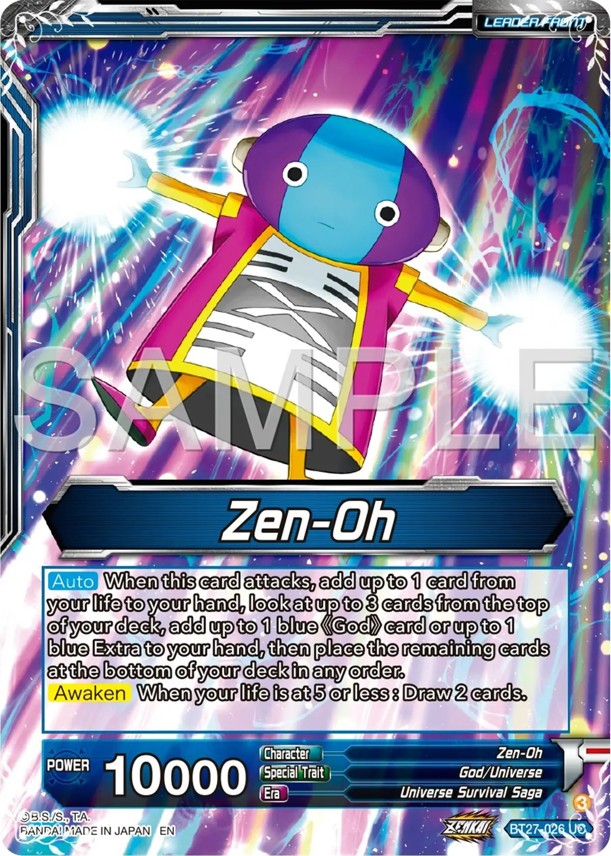 Zen-Oh // Zen-Oh, One Who Wipes Away (Bt27-026) [History Of Z] 1