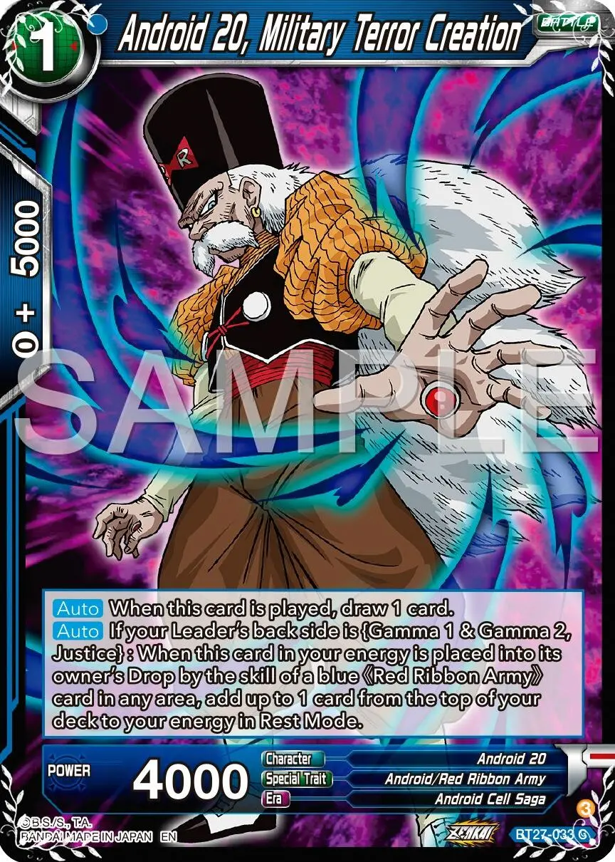 Android 20, Military Terror Creation (Bt27-033) [History Of Z] 1