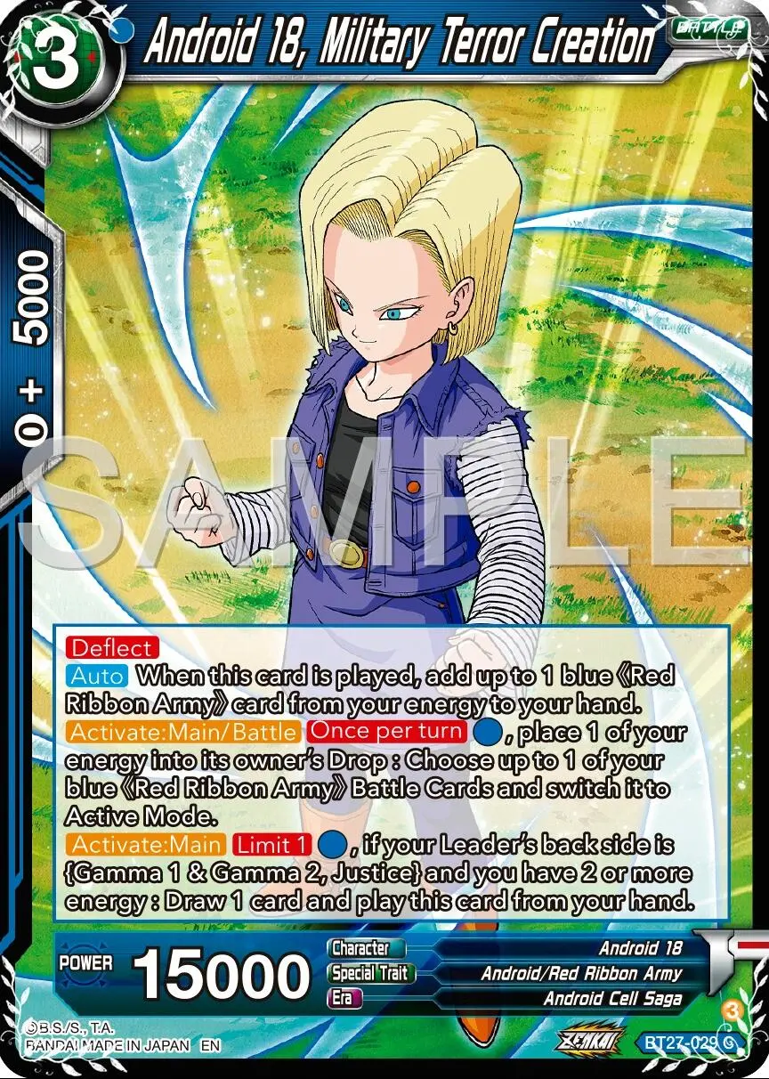 Android 18, Military Terror Creation (Bt27-029) [History Of Z] 1