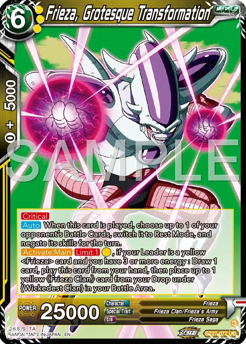 Frieza, Grotesque Transfornation (Bt27-077) [History Of Z] 1