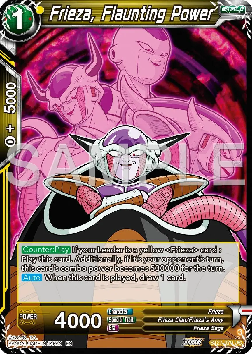 Frieza, Flaunting Power (Bt27-079) [History Of Z] 1