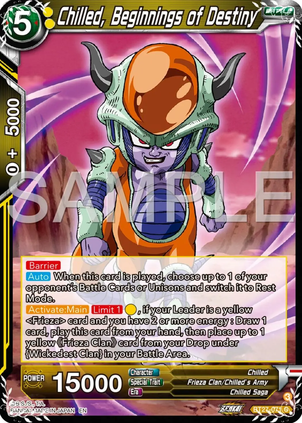 Chilled, Beginnings Of Destiny (Bt27-071) [History Of Z] 1