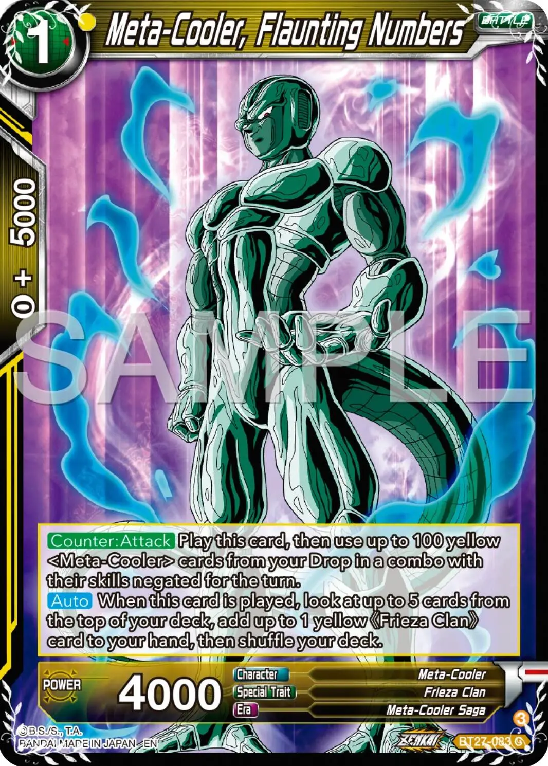 Meta-Cooler, Flaunting Numbers (Bt27-083) [History Of Z] 1