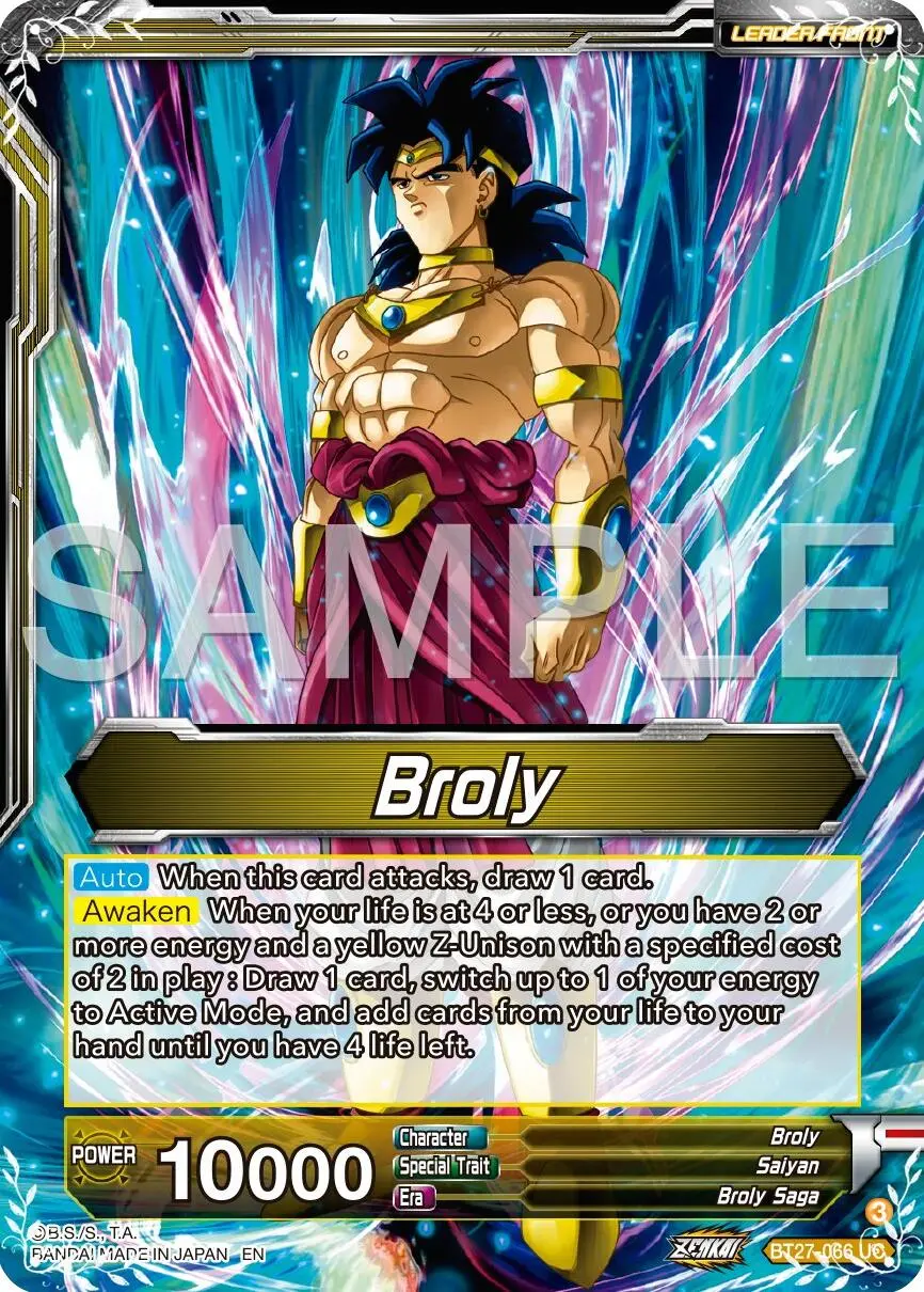 Broly // Ss Broly, Big Action (Bt27-066) [History Of Z] 1