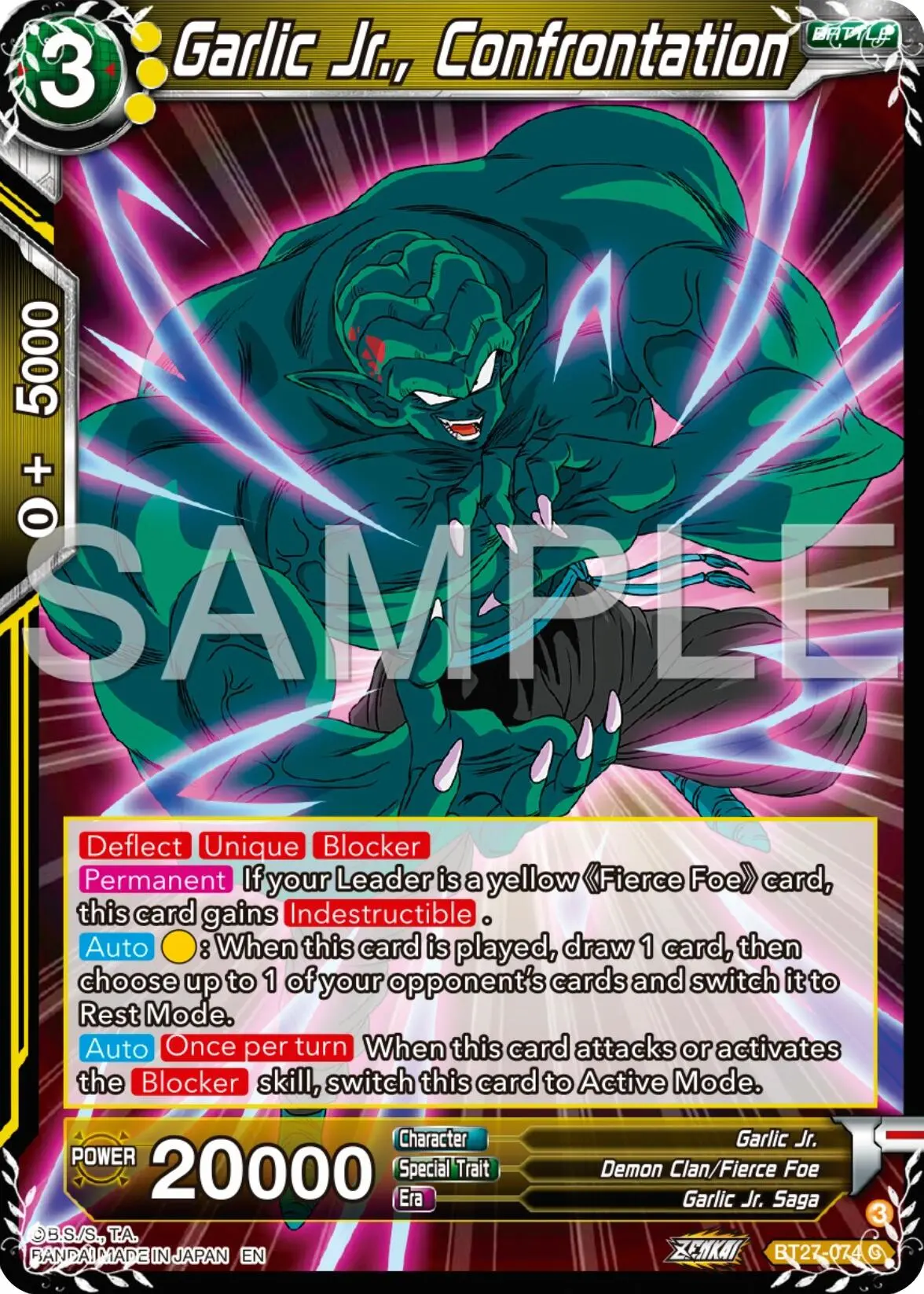 Garlic Jr., Confrontation (Bt27-074) [History Of Z] 1
