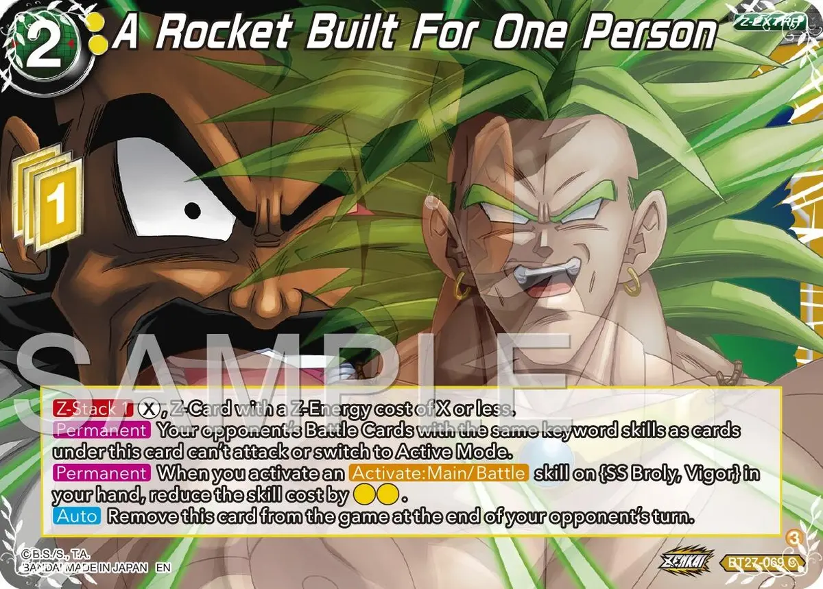 A Rocket Built For One Person (Bt27-069) [History Of Z] 1