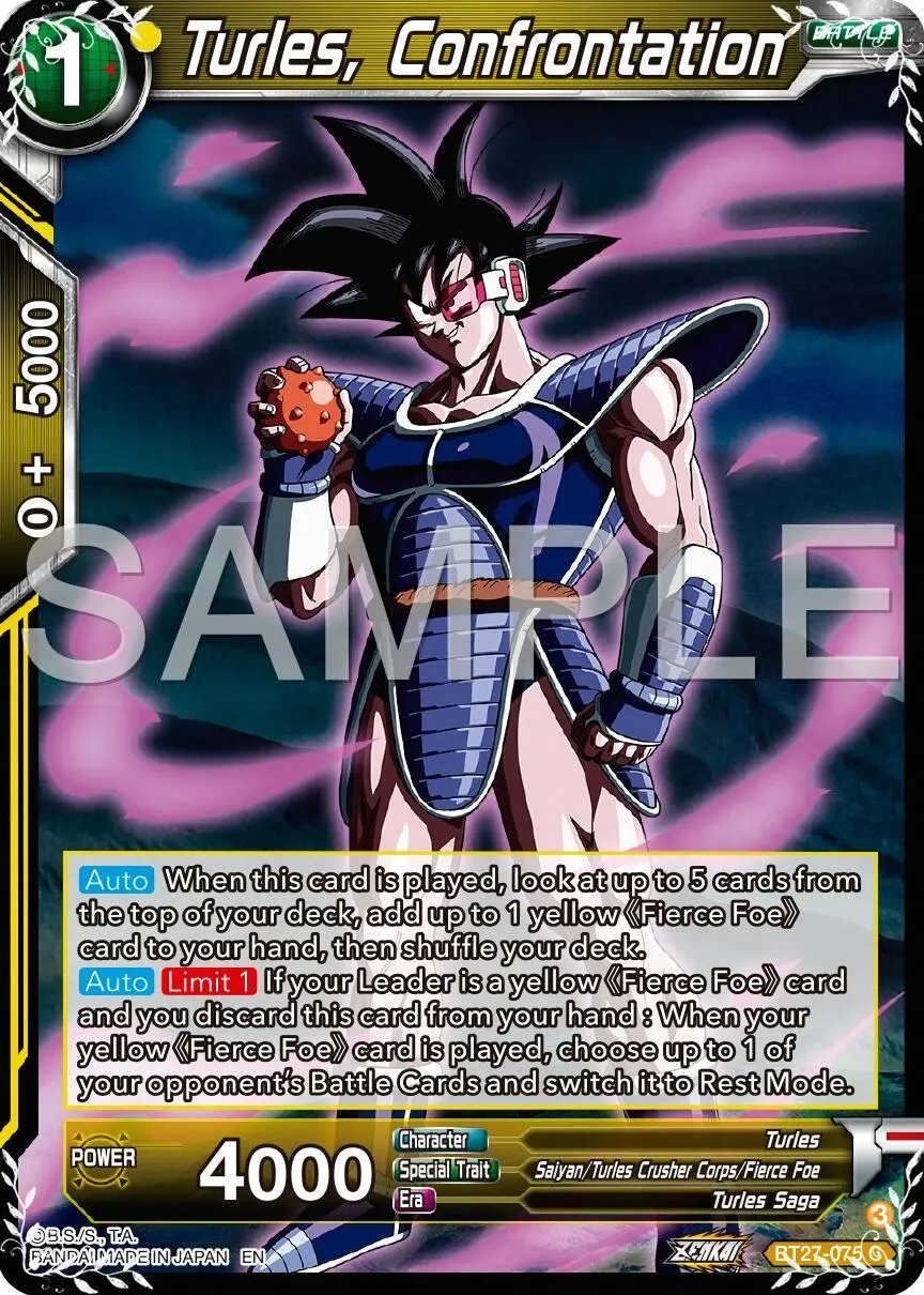 Turles, Confrontation (Bt27-075) [History Of Z] 1