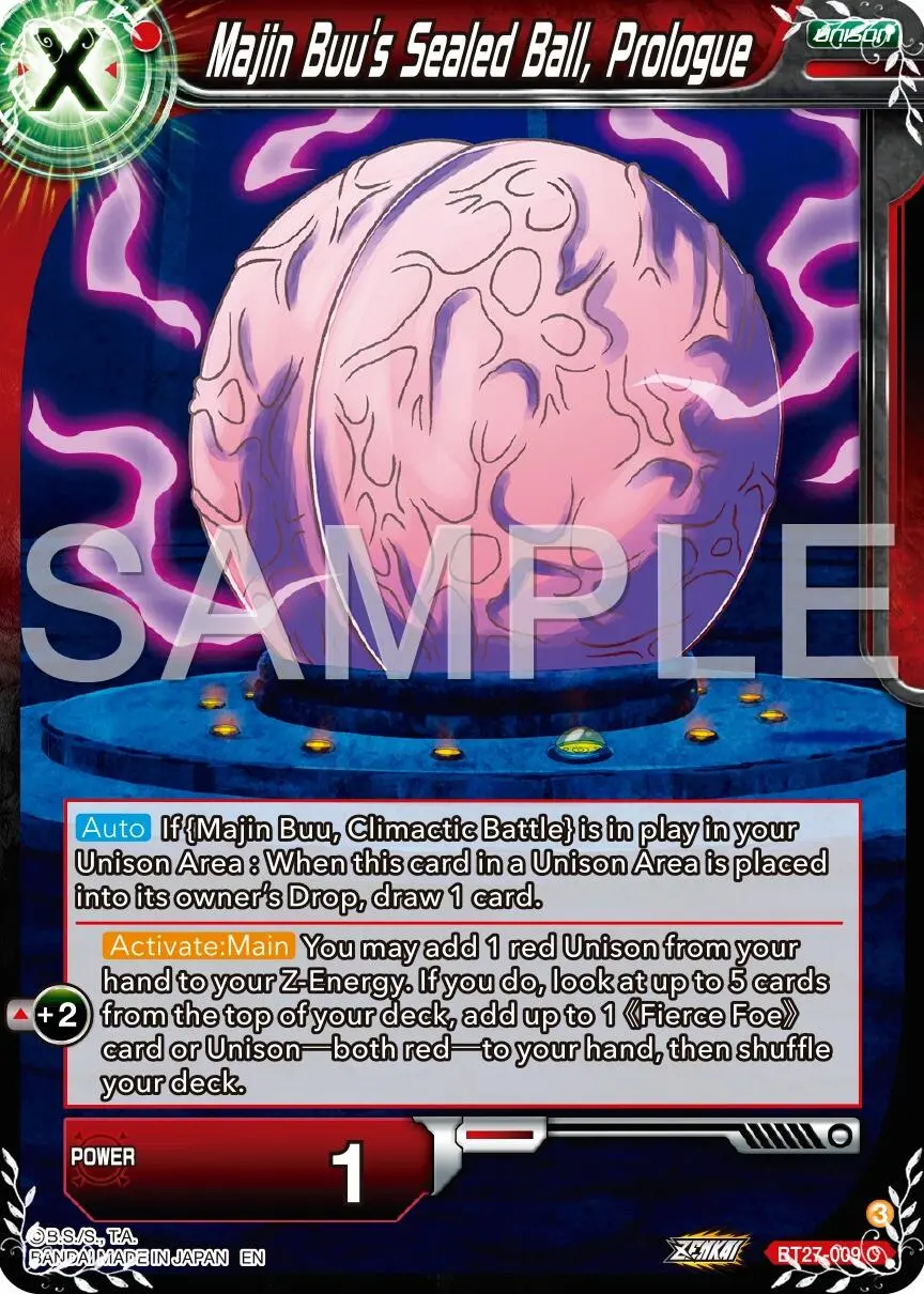 Majin Buu's Sealed Ball, Prologue (Bt27-009) [History Of Z] 1