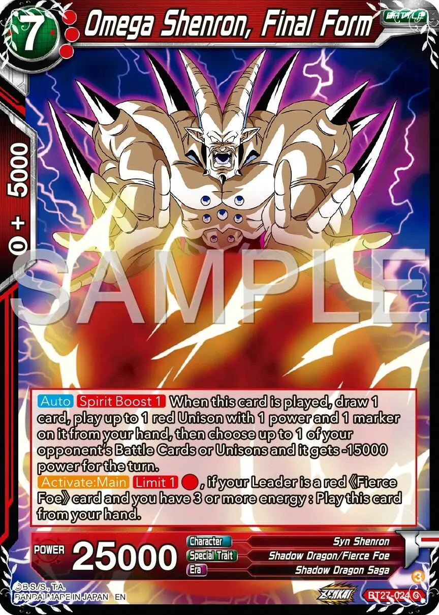 Omega Shenron, Final Form (Bt27-024) [History Of Z] 1