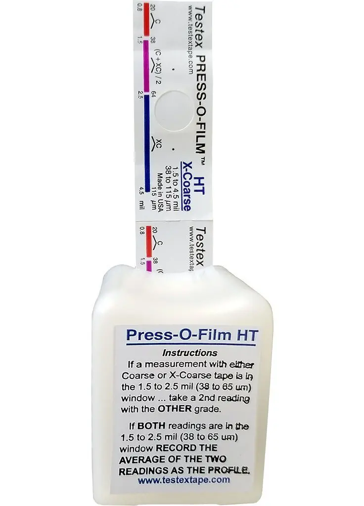 Testex Press-O-Film X-Coarse Grade 1.5-4.5 Mils / 38-115 Microns Roll Tape 1
