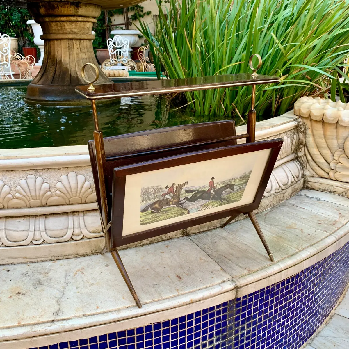 Vintage Magazine Table Rack With Brass Details - Sold 2