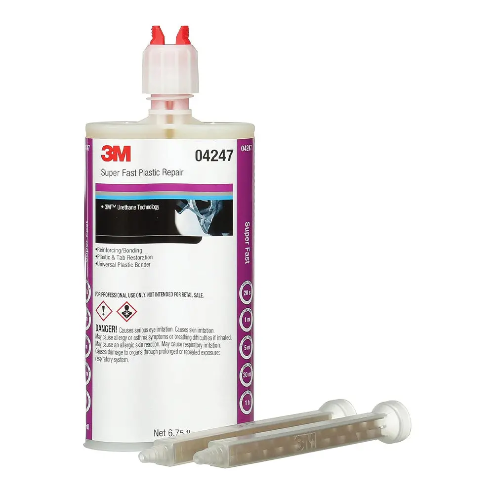 3M 04247 Super Fast Plastic Repair 200Ml Semi-Rigid Fast-Acting Suits Plastic 1