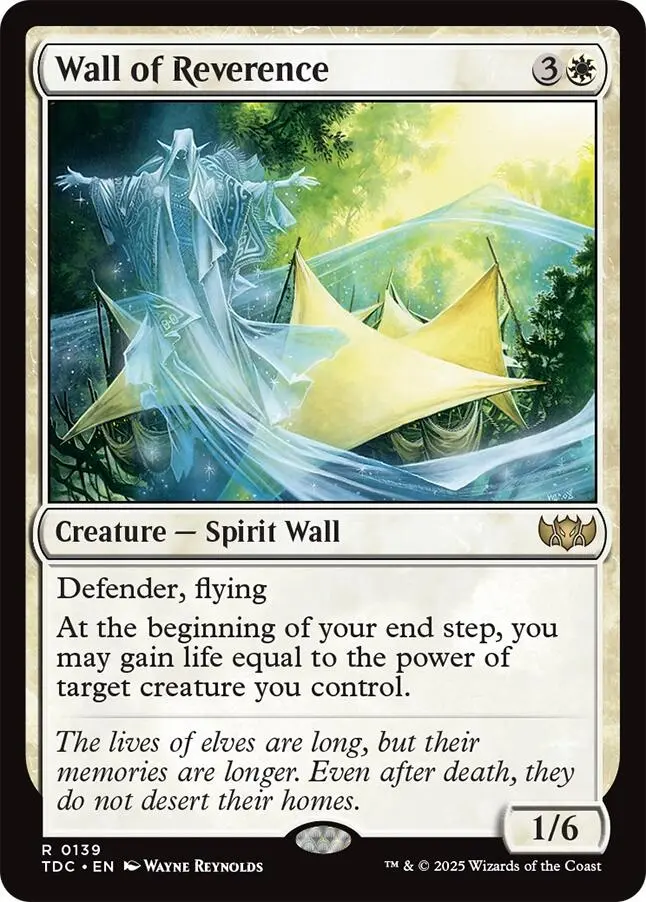 Wall Of Reverence [Tarkir: Dragonstorm Commander] 1